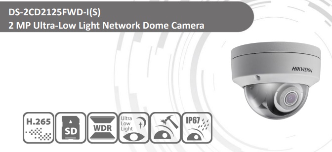 Hikvision ds-2cd2125fwd-i (2.8mm) venkovní 2Mpix IP kamera